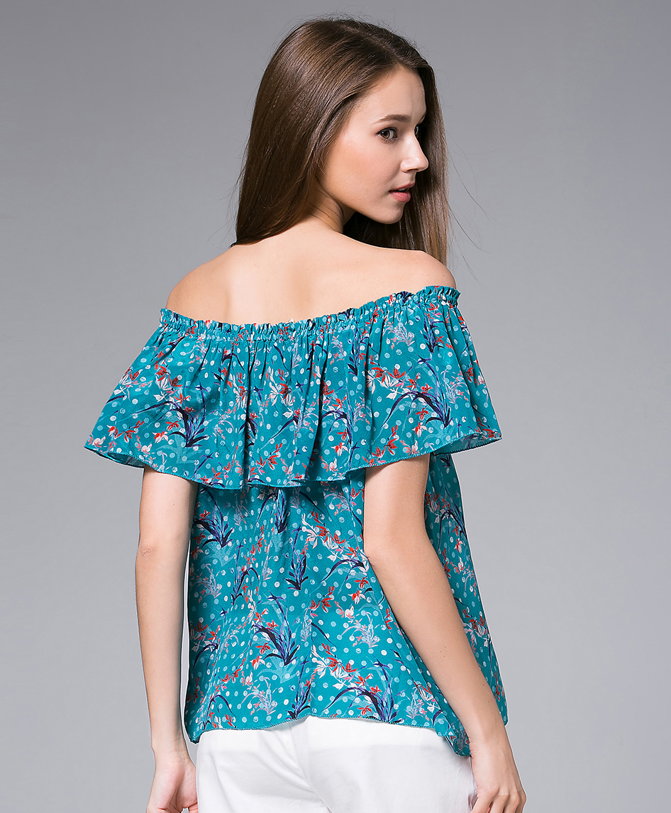 Tops - Printed silk crepe top